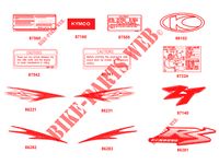 STICKERS V1 voor Kymco AGILITY 50 RS NAKED RENOUVO 2T EURO II