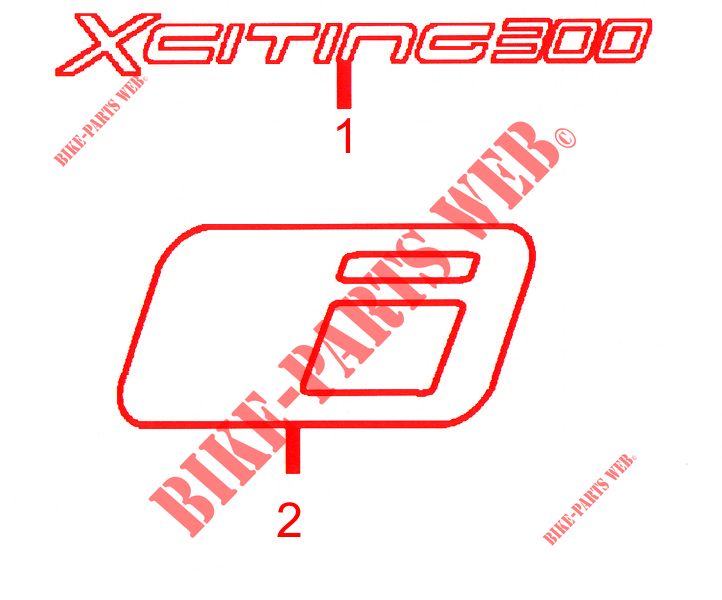 STICKERS voor Kymco XCITING 300 AFI 4T EURO III