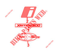 STICKERS voor Kymco XCITING 500 AFI 4T EURO III