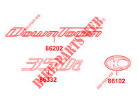 STICKERS voor Kymco DOWNTOWN 350 I ABS EURO 4