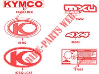 STICKERS voor Kymco MXU 465 IRS 4T EURO 4