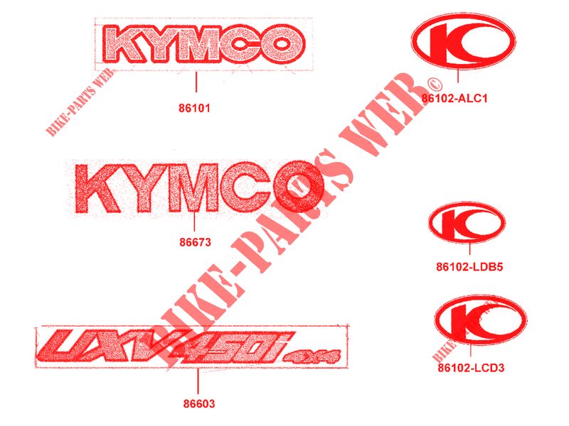 STICKERS voor Kymco KYMCO UXV 450I 4T EURO 4