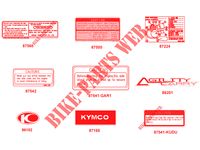 STICKERS / LABELS voor Kymco AGILITY CARRY 125I CBS E4