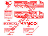 STICKERS voor Kymco MXU 300 R 4T T3B