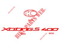 STICKERS voor Kymco XCITING S 400I ABS 4T EURO 4