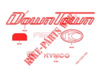 STICKERS voor Kymco DOWNTOWN 125I ABS noodoe EURO 4