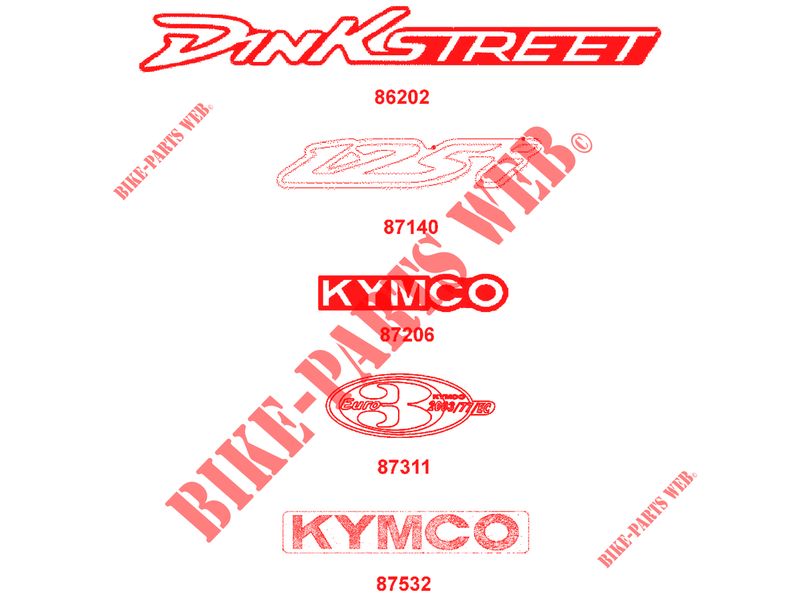 STICKERS voor Kymco DINK STREET 125 I 4T EURO III