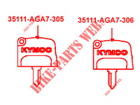 HOOFDSLEUTEL voor Kymco MXU 550I EPS IRS 4T T3B