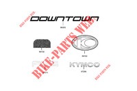 STICKERS voor Kymco DOWNTOWN 125 I ABS EURO 5