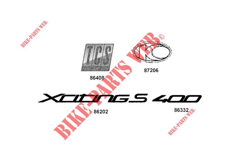 STICKERS voor Kymco XCITING S 400i TCS 4T EURO 5