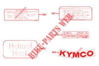 LABELS DE SECURITE voor Kymco METEORIT 125 EURO
