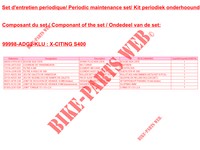 SET ENTRETIEN PERIODIQUE voor Kymco XCITING VS 400 SE ABS TCS EURO 5