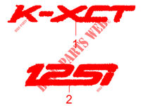 STICKERS voor Kymco K-XCT 125 I 4T EURO III